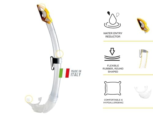 Cressi Single Lens Mask & Snorkel Set - Tempered Glass Diving Mask - Snorkel Set Adults for Pools & Sea - Quick-Adjust Buckles for Scuba Diving Equipment - Transparent/Pink - Combo Set — view 3