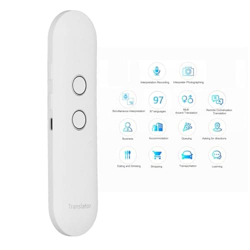 Two Way Real Time Voice Translation Voice Translation Stick, Language Translator Device Support 97 Languages Real Time Text, Photo, Voice Translation Pen for Travel (White) — view 6