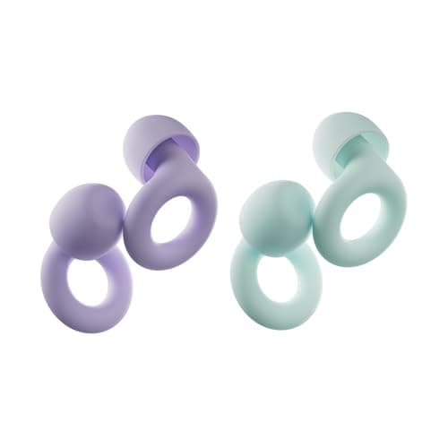 Loop Earplugs Quiet Bundle (2-Pack | Flexible Reusable Ear Plugs for Sleep, Focus, Travel & Noise Sensitivity | Comfy Adjustable Fit | 24 dB Noise Reduction