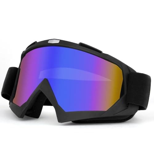 HOTUT Bike Motorcycle Goggles for Riding, Dirt, Ski, ATV, Racing, Windproof & Dustproof Dirt Bike Motocross Goggles, UV400 Eyewear Padded Soft Thick Foam, Motocross Helmet Windproof Glasses for Adults
