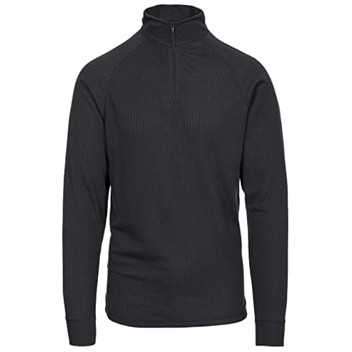 Trespass Unisex Quick Dry Long Sleeve Thermal Top Wise360 Black in Size - L