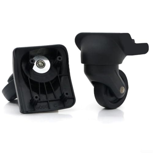 2 Sets Luggage Wheel Replacement Parts Plastic Silent Rollers 9.8cm Tall 4.9cm Wide for Suitcase Trolley Repair Easy Install with Mounting Hardware — view 5
