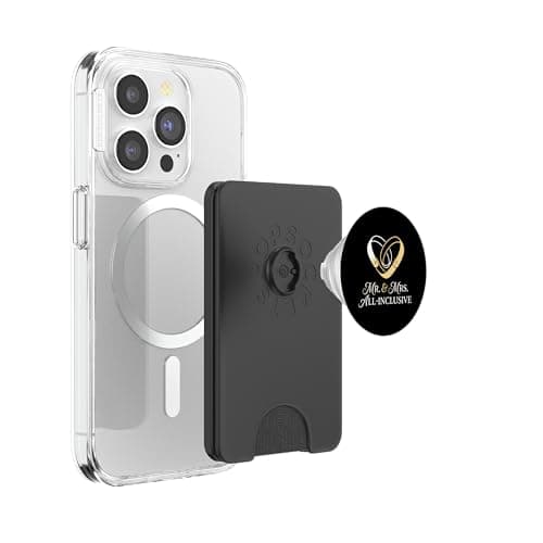 Mr And Mrs All Inclusive Honeymoon Resort Travel Couple PopSockets PopWallet for MagSafe — view 3