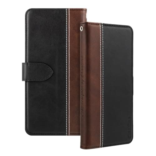 Shantime Two-Tone Leather Case for ZTE Telstra 5G Hotspot 2 - Black