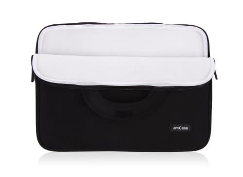 amCase Chromebook Case-11.6 to 12 inch Neoprene Travel Sleeve with Handle-Black — view 4