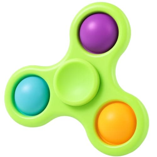 Ranzah Hand Fidget Spinner Toy Finger Bubble Pop Sensory ADHD Anxiety Stress Relief Gift Party Travel Toy For kids Teens Adults (Green)