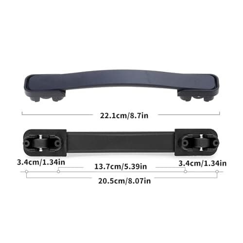 [Pffiocix] Replacement Luggage Suitcase Handle Carry Strap Luggage Grip Case Repair Handle Replacement Pull, T060 Black — view 2