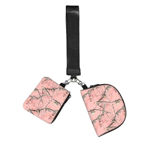 ERCgad Red Leaves Camo Print Wrist Strap Outdoor Sports Bag Unisex Fitness Accessory Running Travel Gift