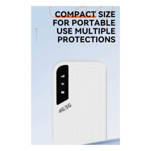 Koolenry Mobile Hotspot WiFi 4G 5G SIM Card Slot Travel 300Mbps Stable Connection Signal for 10 Devices Eurasian Support A — view 3