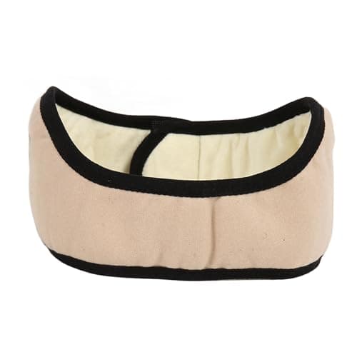 Earmuffs Noise Cancelling Headband for Side Sleepers, Breathable Polyester Winter Ear Warmer with Eye, Pressureless Fit for Travel Study Insomnia Relief Beige — view 3