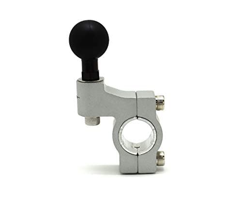 Cliff Top Motorcycle 1" Handlebar Mounting Base with 1 inch Ball (Silver)