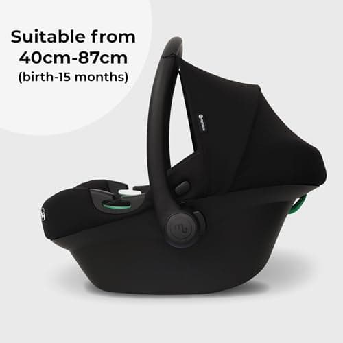 My Babiie MBCS02 i-Size Baby Car Seat - 40-87cm (Birth to 15 Months Approx.), R129, Group 0+, Lightweight Infant Carrier, Large Canopy, Newborn Insert, Adjustable Headrest - Black — view 2