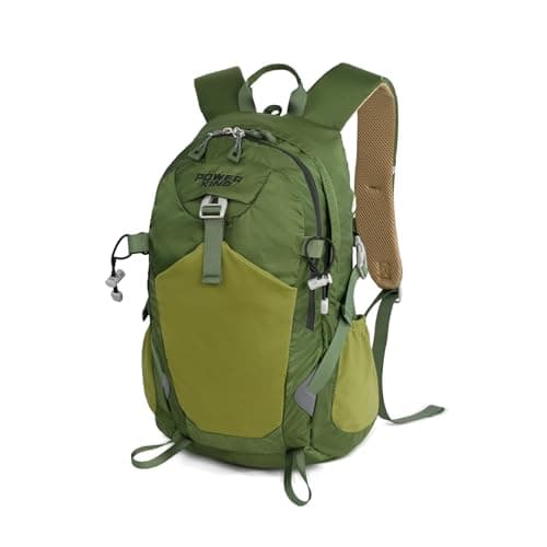 Lightweight Hiking Backpack, 30L Women/Men Waterproof Travel Rucksack Bag with Rain Cover, Outdoor Small Foldable Daypack for Student, Fit for 15.6 inch Laptop (Green, 30L)