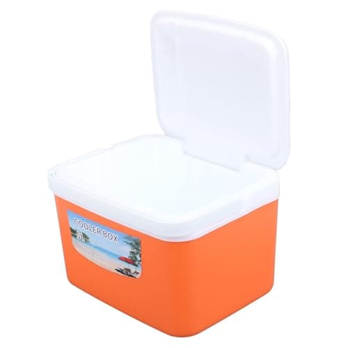 Naroote Portable Insulated Cooler Box Efficient Refrigeration for Travel Car Large Capacity Keeps Food 5L Portable Cooler (Orange) — view 3