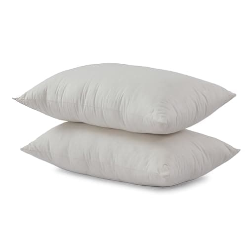 Sleep&Snuggle Organic Cotton Pillow for Neck and Shoulder Pain - Down Alternative Filling - Ideal for Back and Side Sleepers - Pack of 2