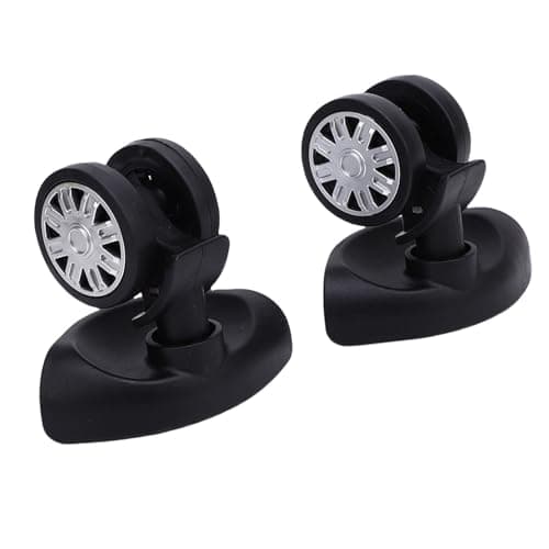 Gucagle 1 Pair Suitcase Wheels Silent and Wear Resisting ABS Universal Replacement Luggage Caster Kit Quiet Rolling Easy Installation for Travel Airport Hotel 2 Pack 8 Screws Included — view 3