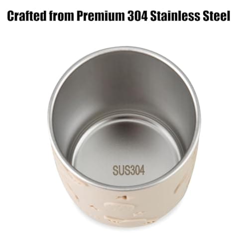 PandaEar 2 Pack Sippy Cup Stainless Steel – Baby Cup, Non Spill Toddler Cup with Straw, Baby Straw Cup & Weaning Cup for Toddlers, Spill Proof Drinking Cup (260ml) — view 6