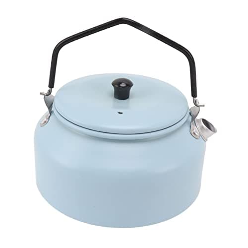 AMONIDA Aluminium Alloy Tea Kettle 0.9L Multipurpose Portable Water Pot for Camping and Picnics (Sky Blue)