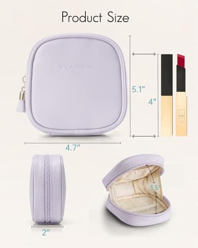 VLANDO Travel Makeup Bag, Small Makeup Bag for Weekend Breaks and Travel — view 6