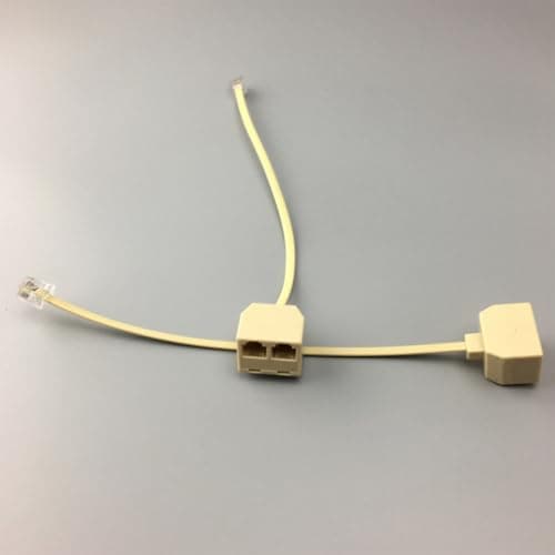 MUSISALY Rj11 Socket Splitter Telephone Plug Adapter Beige 5pcs — view 5
