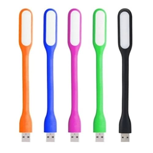 5 Pack Flexible USB LED Light Lamp Portable Night Light Reading Lamp for Power Bank PC Laptop Notebook Computer and Other USB Devices with Adjust Angle