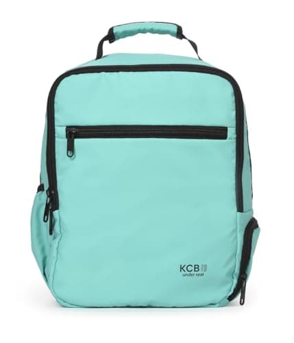 KCB Underseat Skid Cabin Backpack | Airplane Cabin Tote Bag | Carry-on Luggage for Ryanair and Vueling | Lightweight Low-Cost Travel Backpack | Adjustable Handles | 100% Vegan, turquoise, Grande
