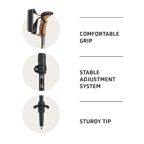 LEKI Khumbu Lite Hiking Poles for Women & Men | Lightweight, adjustable aluminum trekking poles with trekking baskets — view 2