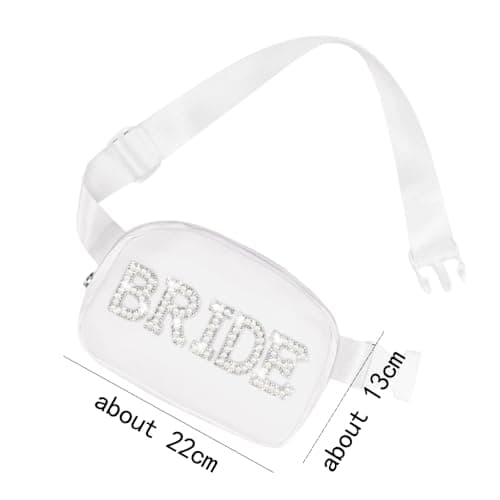 Tsangbaby Bride Bag Pearl Waist Bag Bride to Be Gifts Bag with Adjustable Strap, Hen Party Bags Bachelorette Party Accessories for Bridal Shower Women Gifts Party Accessories — view 5