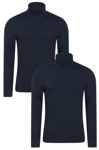 Mountain Warehouse Meribel Mens Baselayer Top 2-Pack Navy (2 M
