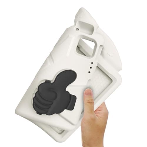 Pissente Protective Case EVA Shockproof Protective Case 11 Inch with Rotating Handle Precise Cutouts Drop Protection Stand for Pro 11 and Air 10.9 Students Kids Travel (Cream White) — view 4