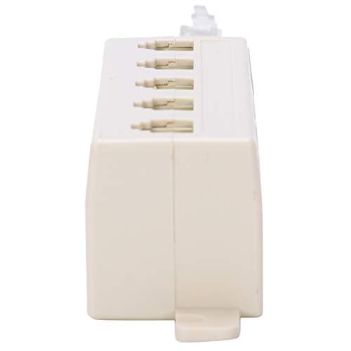 Agwuoetr Beige RJ11 6P4C Male Plug to 5 Ports 6P2C Female Socket Phone Line Splitter Adapter — view 5