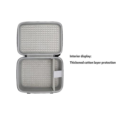Soft Storage Bag Portable Projector for XGIMI Elfin Flip - Portable Thick Storage Bag with Adjustable Shoulder Strap, Mesh Pocket Design for Accessories, Hard Black, Casual — view 5