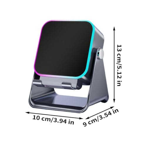 Induction Speaker, Cell Phone Stand with Blue-tooth Speaker, Audio Station with Light, 10W Folding Phone Holder Charger Speakers for Home Office Travel Christmas Birthday — view 6