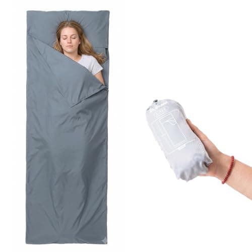 BISINNA Ultralight Sleeping Bag Liner 300g Compact Small pack size