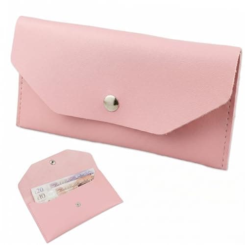 Geukmun Money Wallet- Reusable Travel Wallet for Travel and Budgeting, Money Pouch for Cash Gifts, Waterproof Budget Envelopes, Money Pouch Cash Holder (Pink)