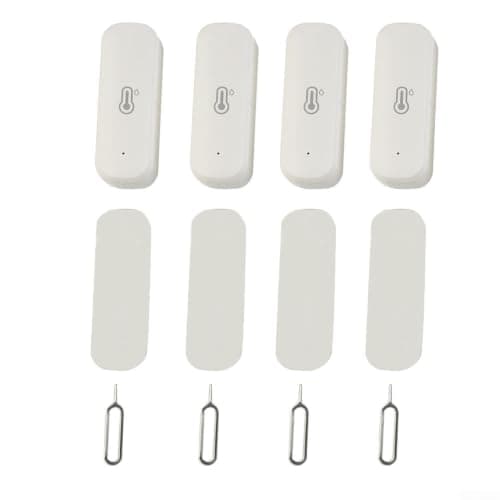4 Pack Smart Temperature and Humidity Sensor for Tuya WiFi Wireless Thermometer Hygrometer Indoor Monitor with App -20C to 60C Range Compact Design for Home Greenhouse Baby Room Garage Cellar — view 2