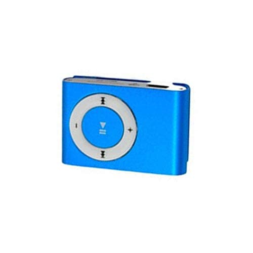 Ausla Mini Portable USB MP3 Player, Compact Aluminum Metal Music Player with TF Card Slot, Design, Great for Sports and Travel (Blue)
