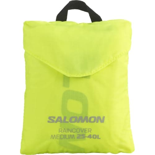Salomon RAIN COVER MEDIUM Waterproof Ultra-Light Pack Cover, Adjustable Fit for 25-40L Bags, Bright Yellow Weather Protection, Reflective Design — view 3