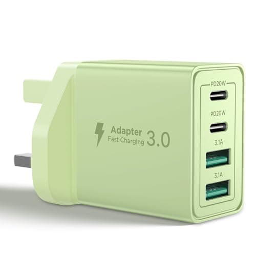 USB C Plug,USB C Charger Plug Dual Port PD Power Adapter + QC Mains Wall Chargers Type C Charger Plug for iPhone 16 15 14 13 12 Pro Max 8