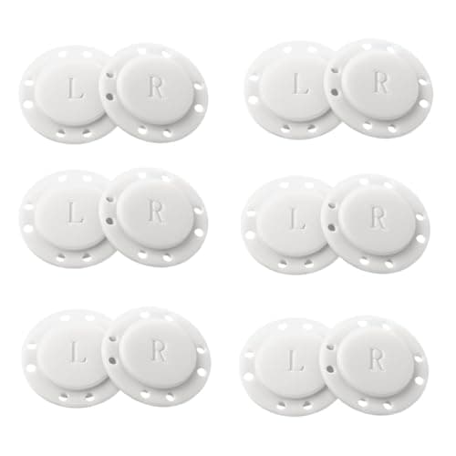 Magnetic Buttons,6 Pairs 26 mm Magnetic Press Studs for Sewing,Magnetic Closures for Clothing, Bags & Pockets. Large Snap Fasteners in Classic White for Easy and Strong Garment & Accessory Closures