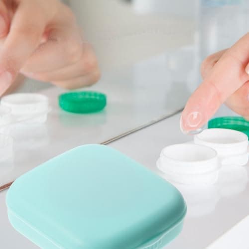 HOOWIFFY 3 Sets Pp Eye Lens Case Kit with Mirror for Home Use — view 6