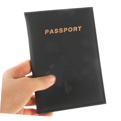 LIFKOME Black Pu Passport Cover Card Holder for Travel Storage — view 4