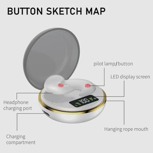 Bluetooth Earbuds,Wireless Sleep Ear buds Invisible - Bluetooth 5.3 Mini Sleeping Earbuds for Side Sleepers Small Ears Canal,Discreet in-Ear Tiny Earphones Women Men for Work Driving Running Workout — view 3