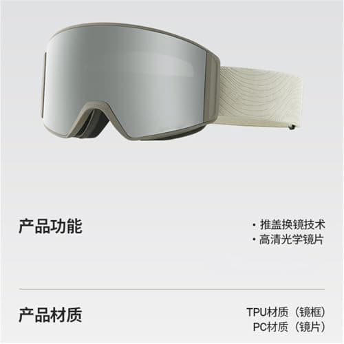 SETNGB 2025 Stylish Men's and Women's Ski Goggles with Push-Tops and Quick Defogging for Snowboarding and Snowboarding,bamboo green,1PCS — view 2