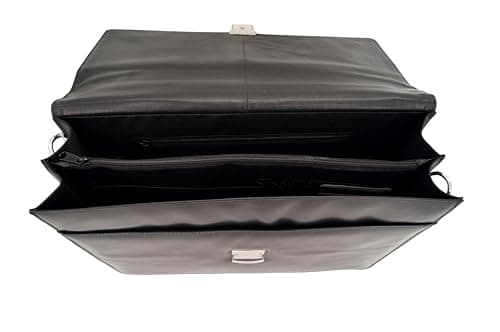 GERMANUS David Leather Briefcase Black, black, XL — view 5