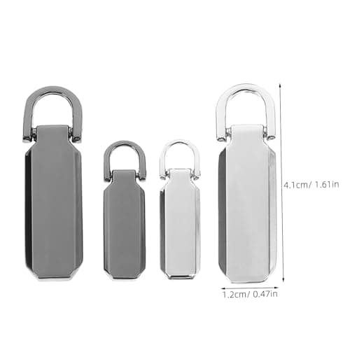 Zipper Pull Tabs Repair Kit Aluminium Alloy 12 Pack Size 3 and Size 5 — view 2