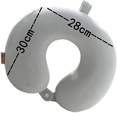 AOOPOO Comfort Memory Foam Travel Pillow Portable Head & Neck Support Cushion Neck Pillow Super Soft Flight Pillow for Camping Travelling Sleeping Resting in Car or Airplane (Purple) — view 2