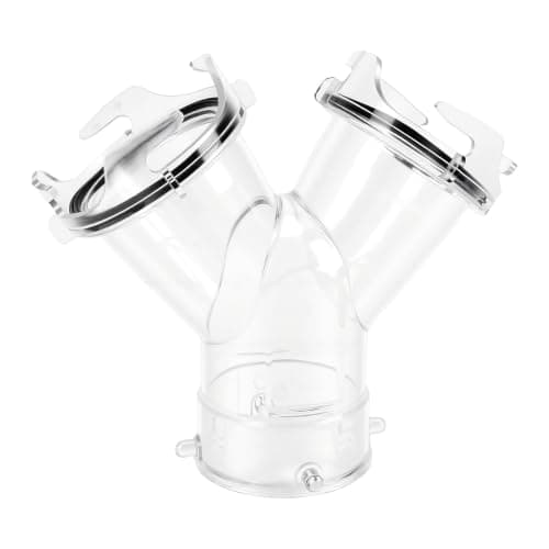 Asixxsix Sewer Hose Y Adapter, 3 Inch Clear 4 Claw Twist Connector