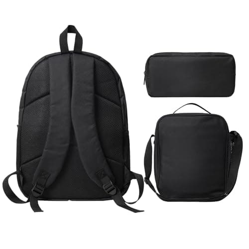 HETPLKD Cow Outdoors Backpack Set 3 PCS - 17 Inch Laptop Backpack with Lunch Bag, Waterproof Daypack Insulated Lunch Box Large Capacity Coin Pouch Personalized Gift — view 3