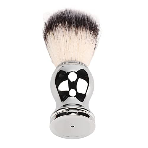 Shaving Brushes For Men, Shaving Kit For Men Portable with Silver Handle and Soft Bristles For High-Efficiency Deep Cleaning At Home or in Salons — view 4